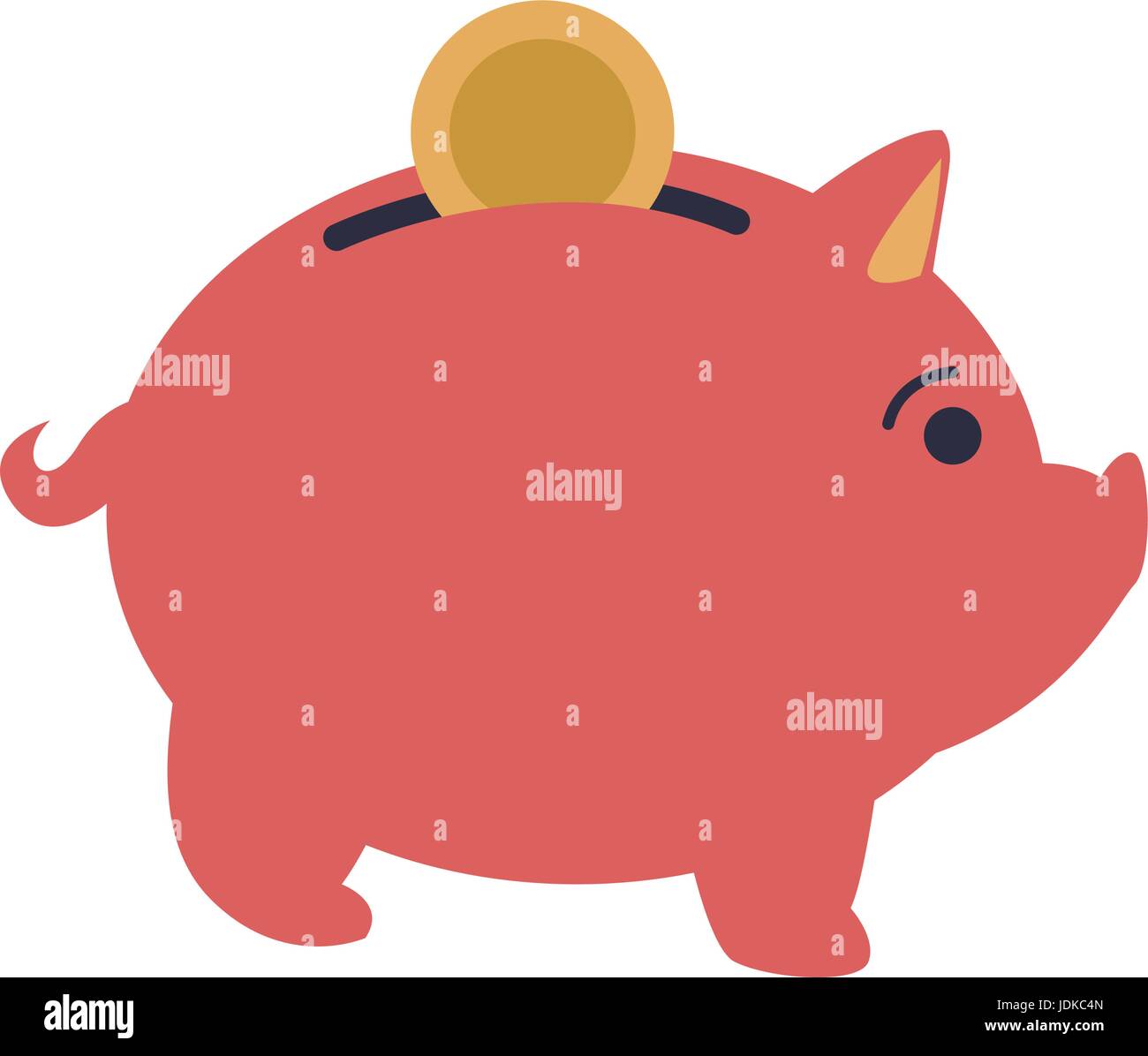 Pig Bank With Coin Money Box Investment Stock Vector Art - pig bank with coin money box investment